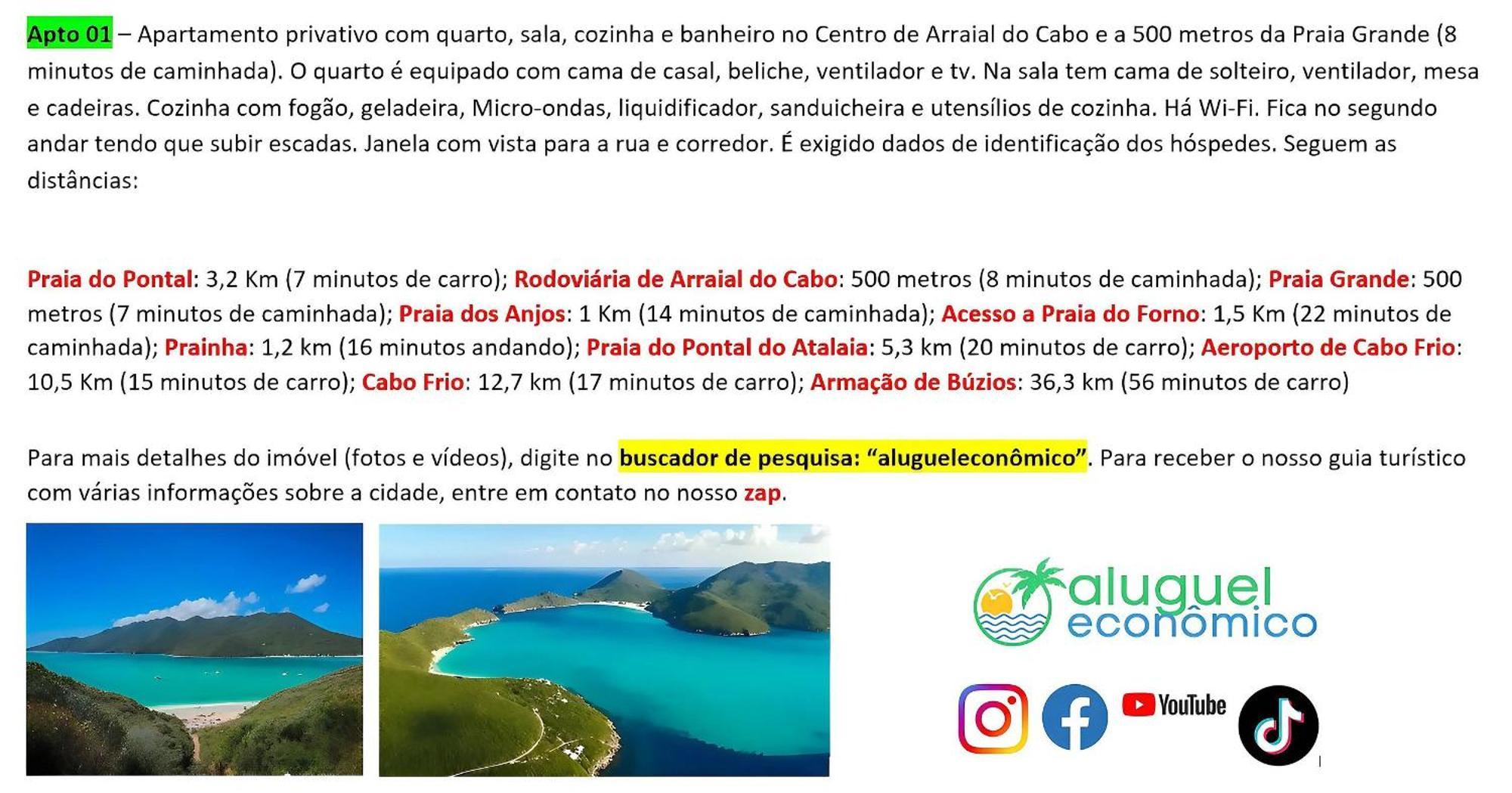 Arraial Do Cabo - Brisas Do Farol - Aluguel Economico Appartement Buitenkant foto
