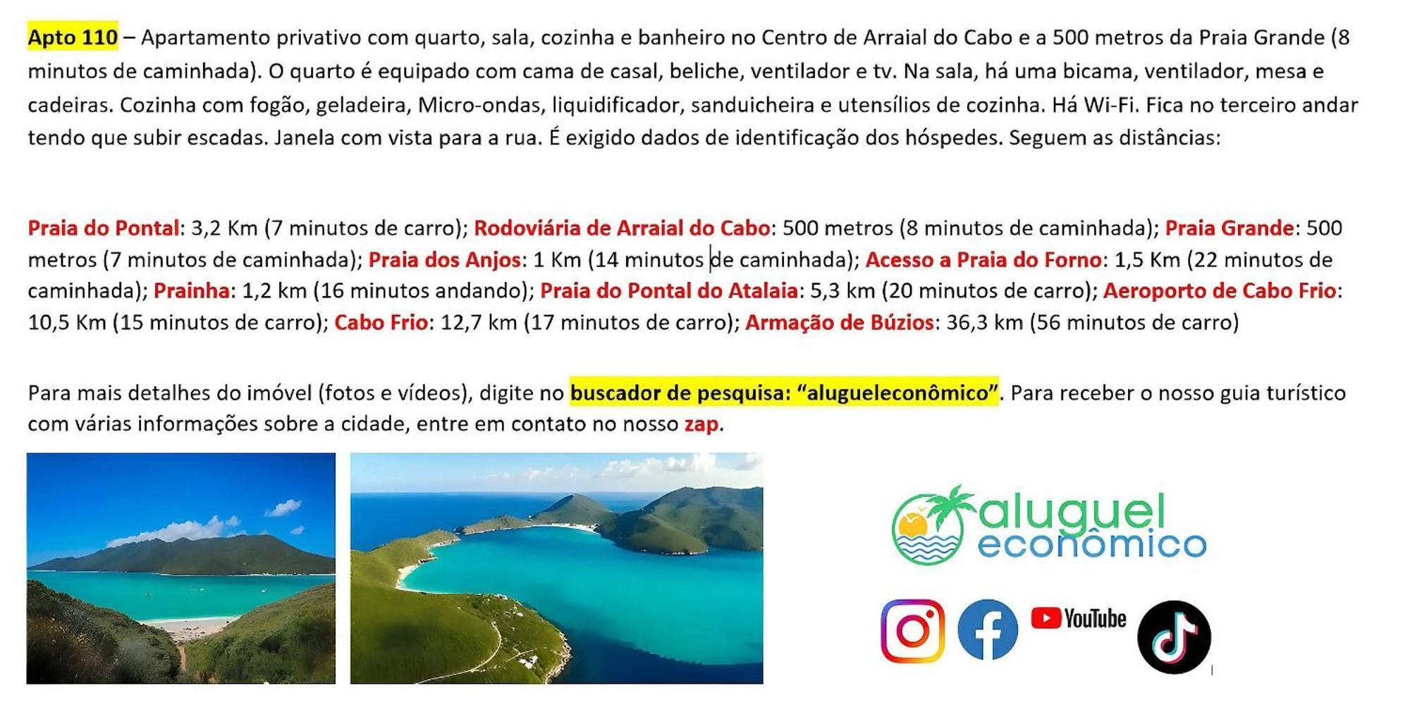 Arraial Do Cabo - Brisas Do Farol - Aluguel Economico Appartement Buitenkant foto