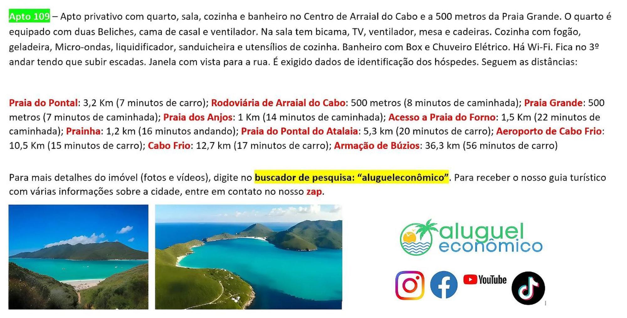 Arraial Do Cabo - Brisas Do Farol - Aluguel Economico Appartement Buitenkant foto