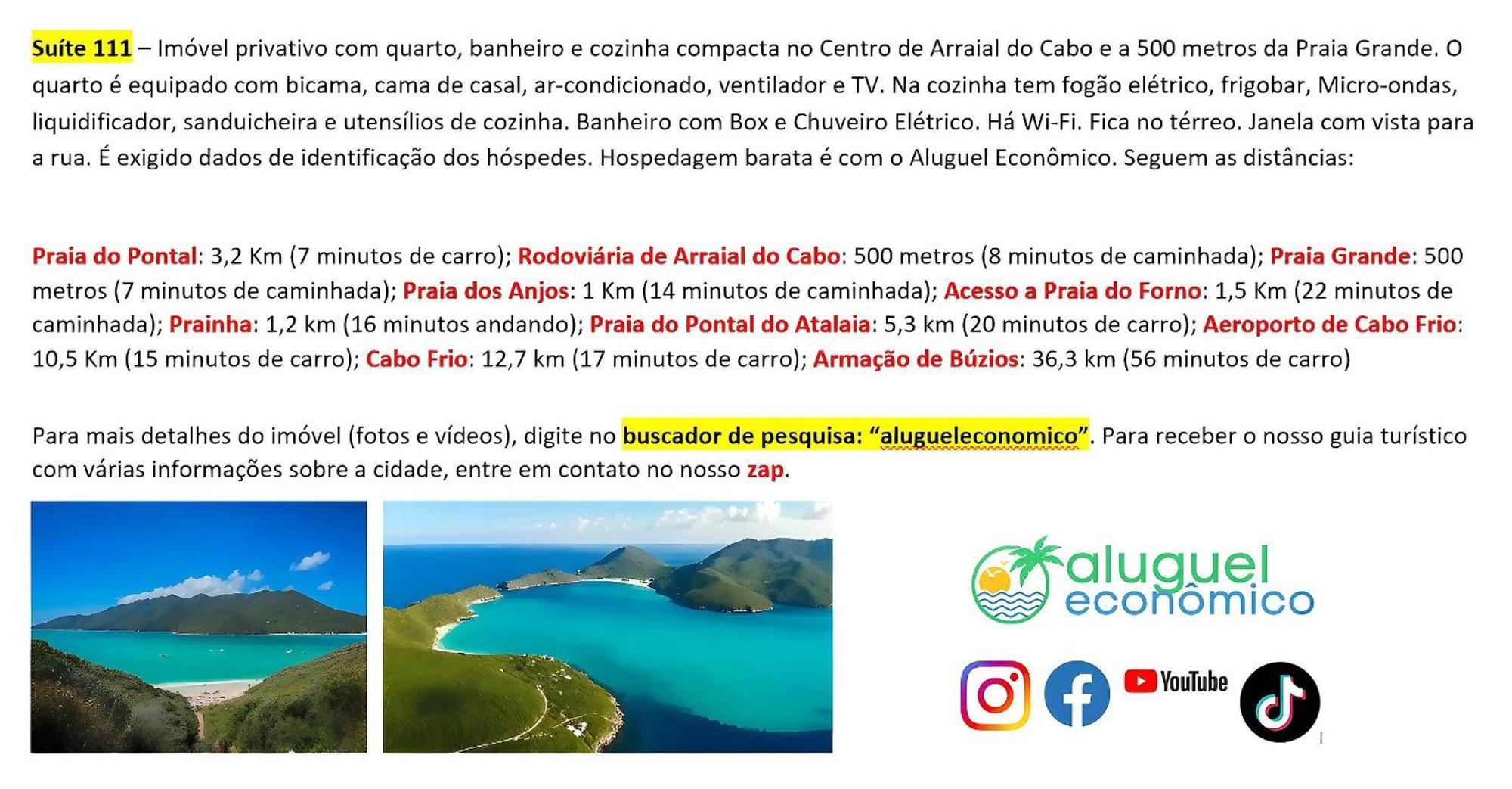 Arraial Do Cabo - Brisas Do Farol - Aluguel Economico Appartement Buitenkant foto
