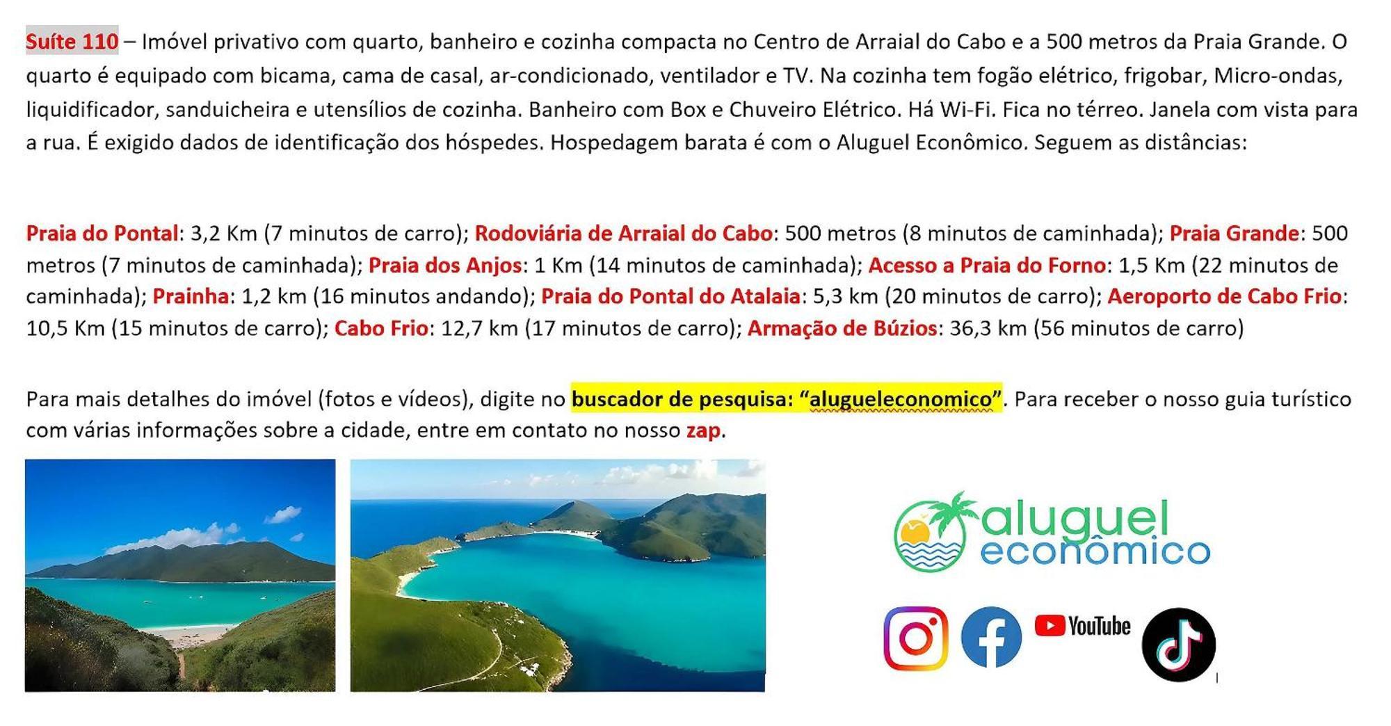 Arraial Do Cabo - Brisas Do Farol - Aluguel Economico Appartement Buitenkant foto