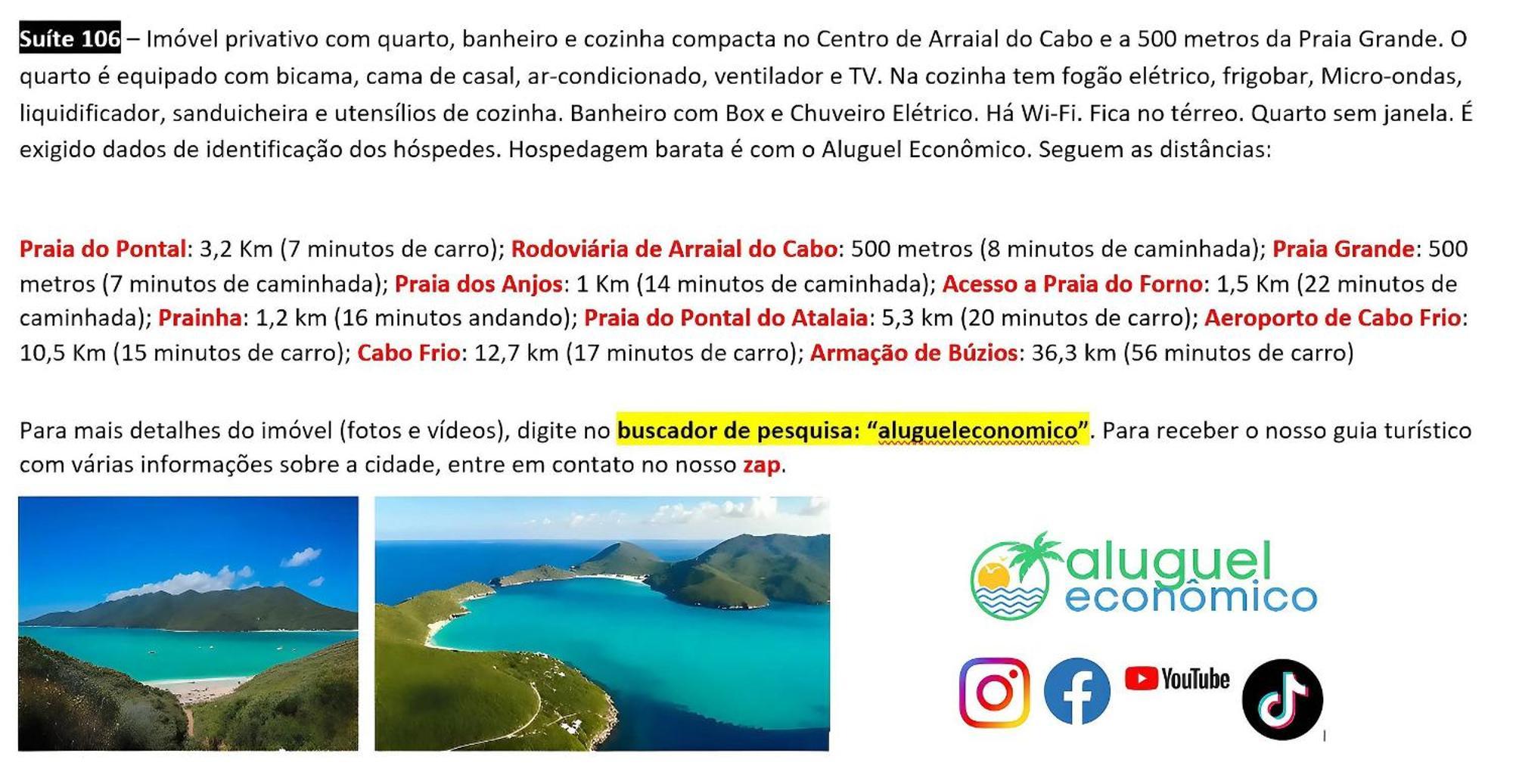 Arraial Do Cabo - Brisas Do Farol - Aluguel Economico Appartement Buitenkant foto