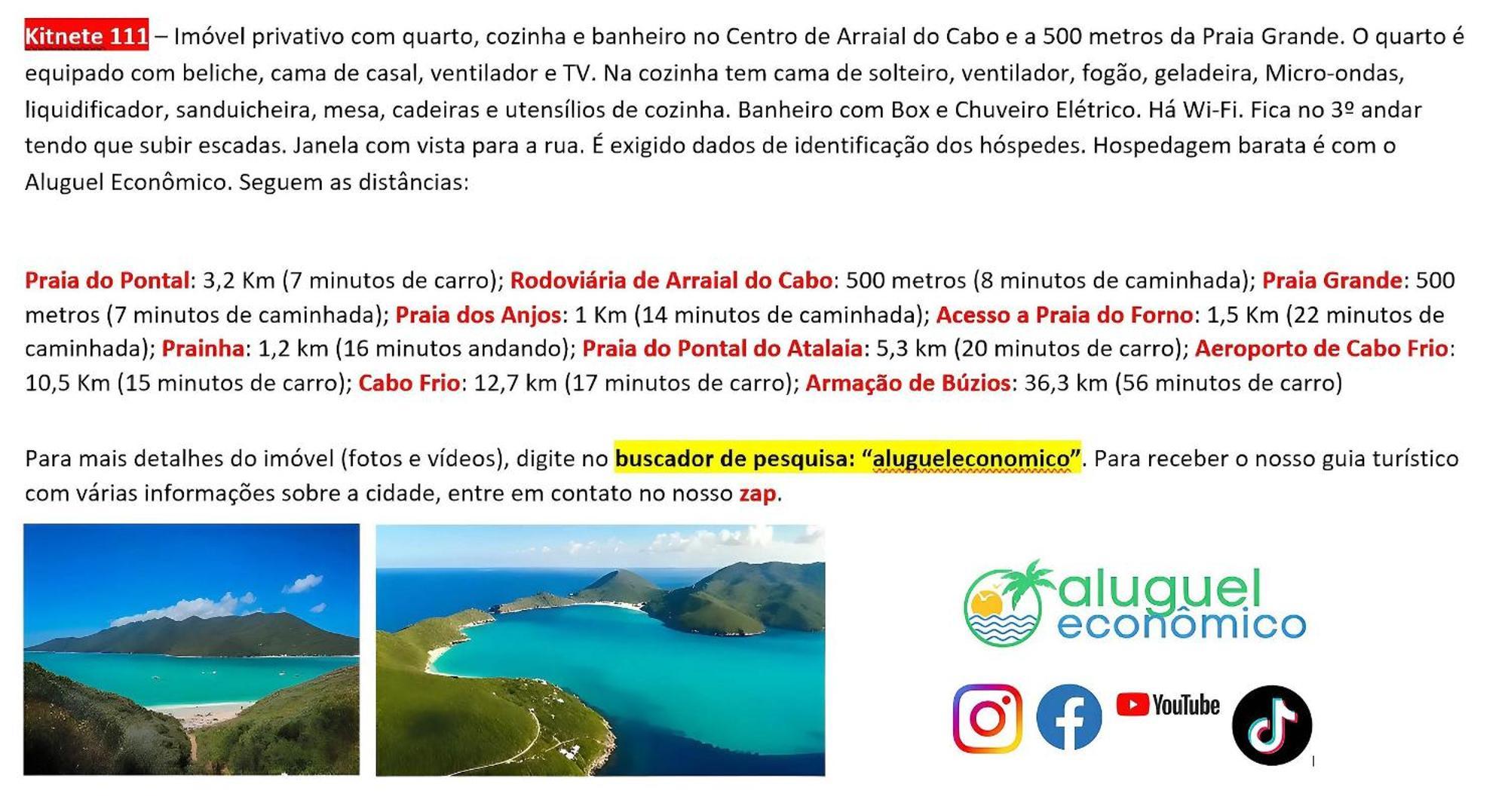 Arraial Do Cabo - Brisas Do Farol - Aluguel Economico Appartement Buitenkant foto