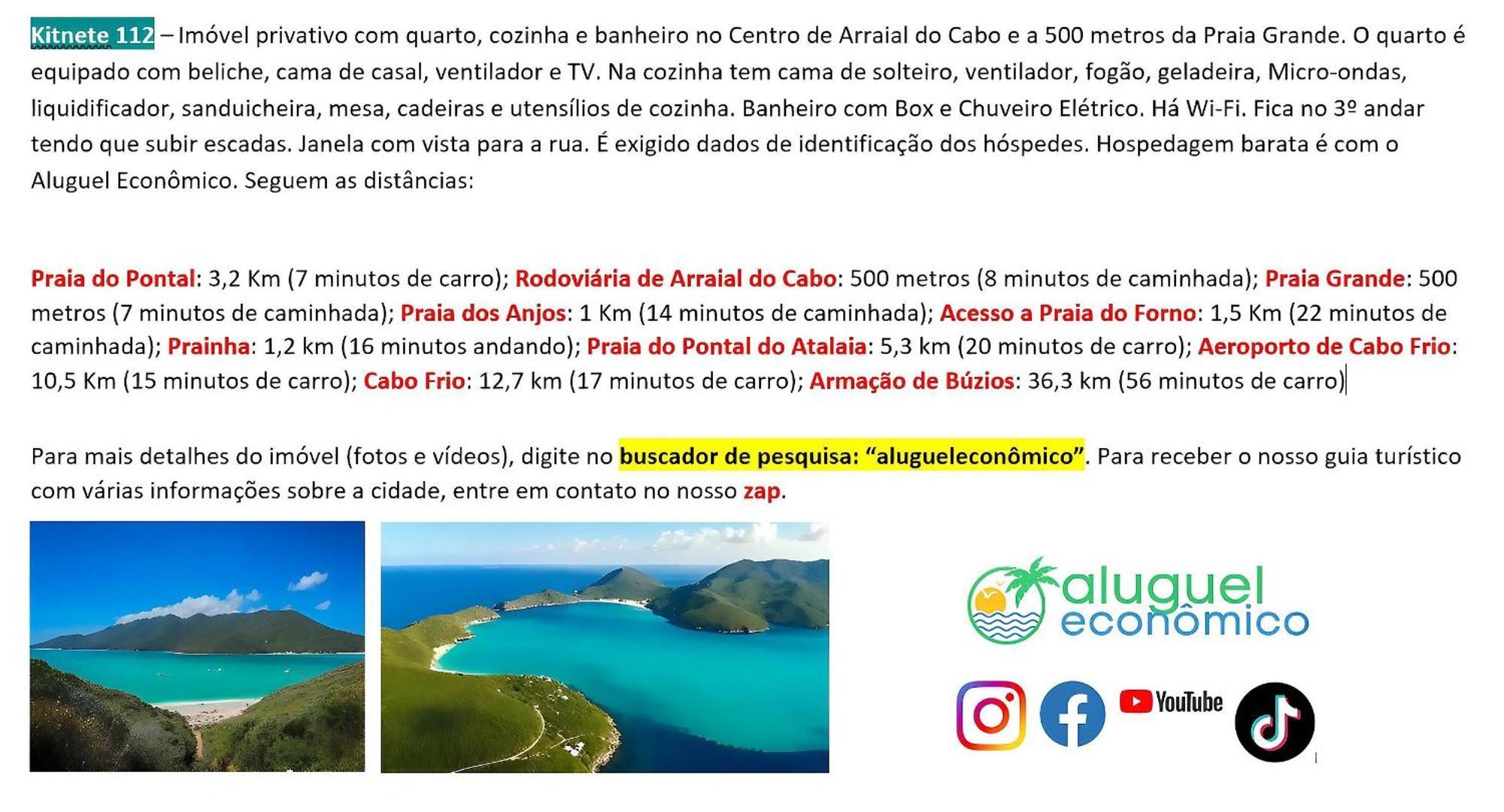 Arraial Do Cabo - Brisas Do Farol - Aluguel Economico Appartement Buitenkant foto